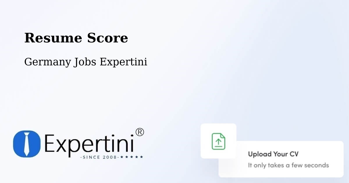 Resume Score & Job Description Match Tool – Dormagen - Germany Jobs Expertini